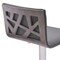 Armen Living Crystal Adjustable Height Swivel Gray Faux Leather and Gray Walnut Bar Stool LCCRBAGRBS - alternate 6